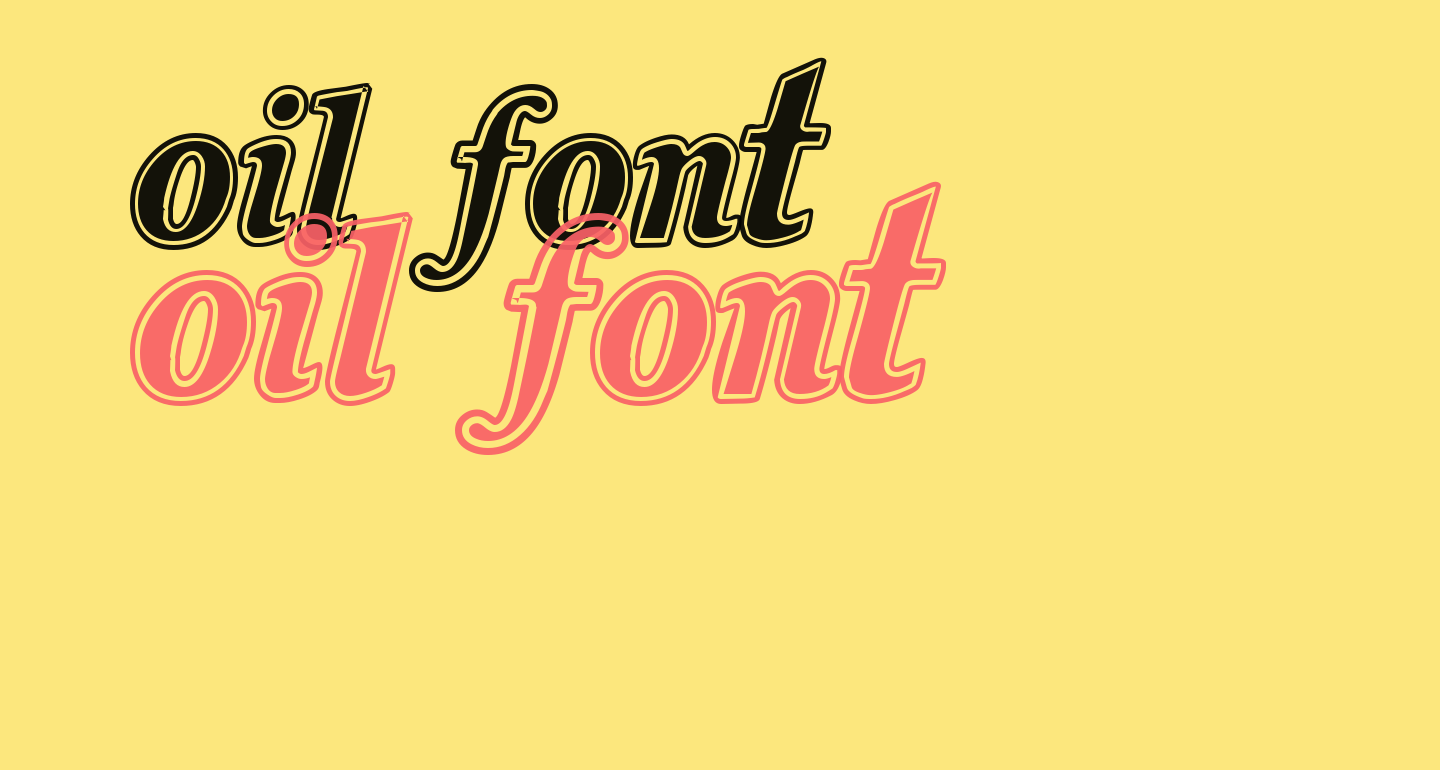 oil free Font What Font Is