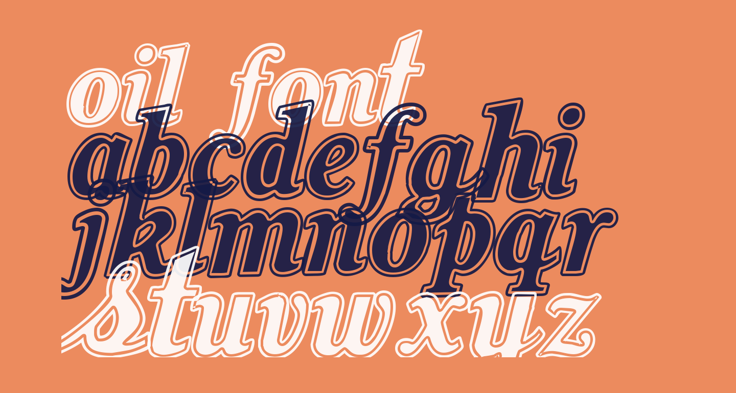 oil free Font What Font Is