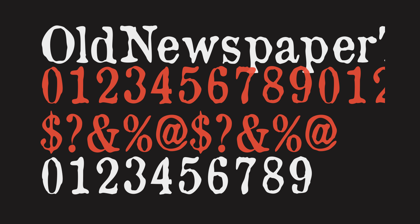 OldNewspaperTypes free Font - What Font Is