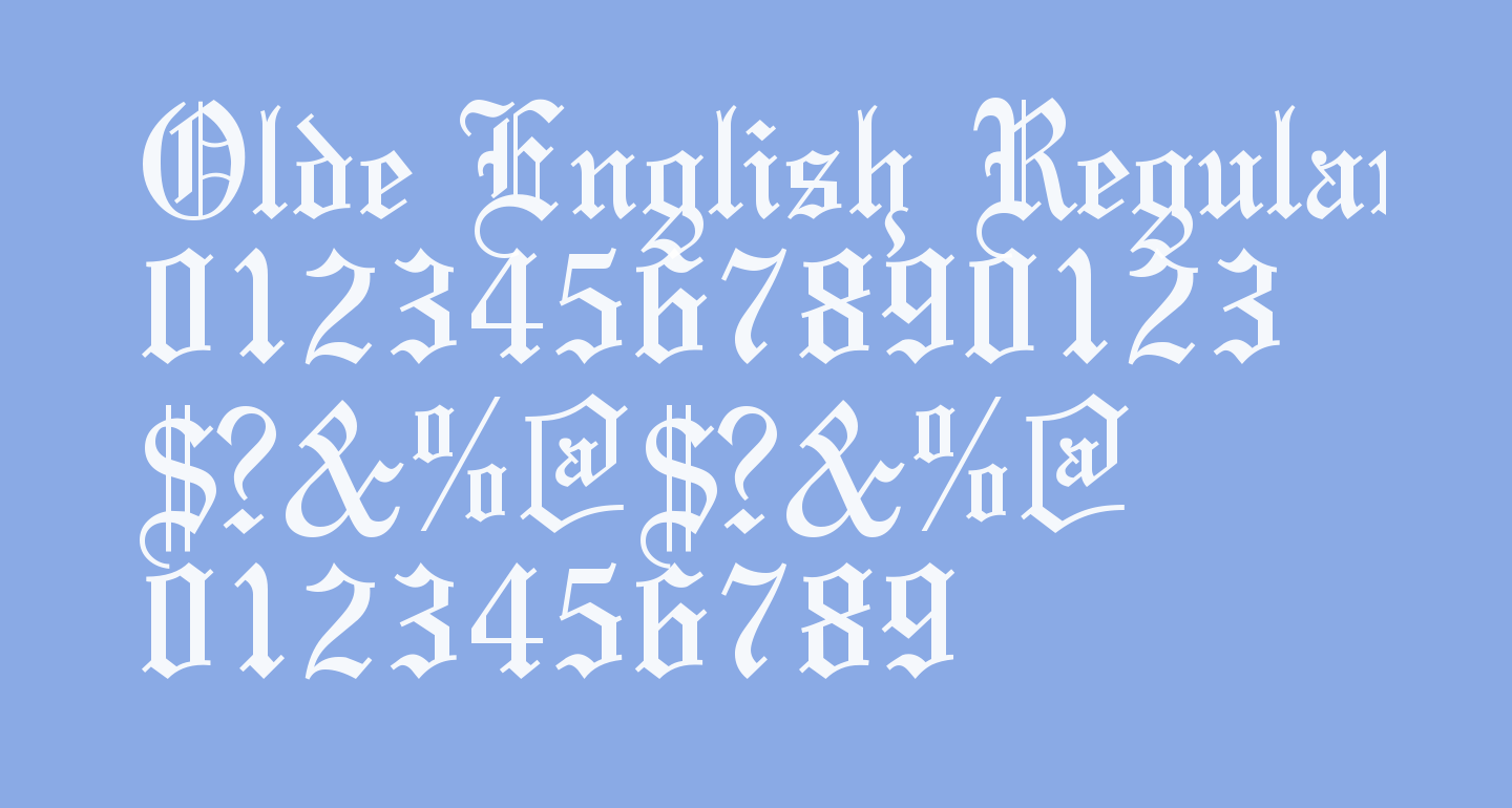 Olde English Regular free Font - What Font Is