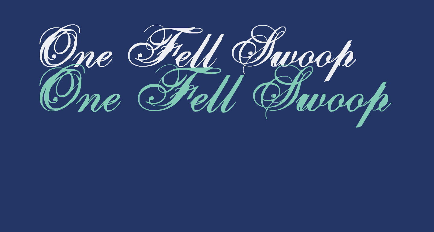 One fell swoop free font what font is