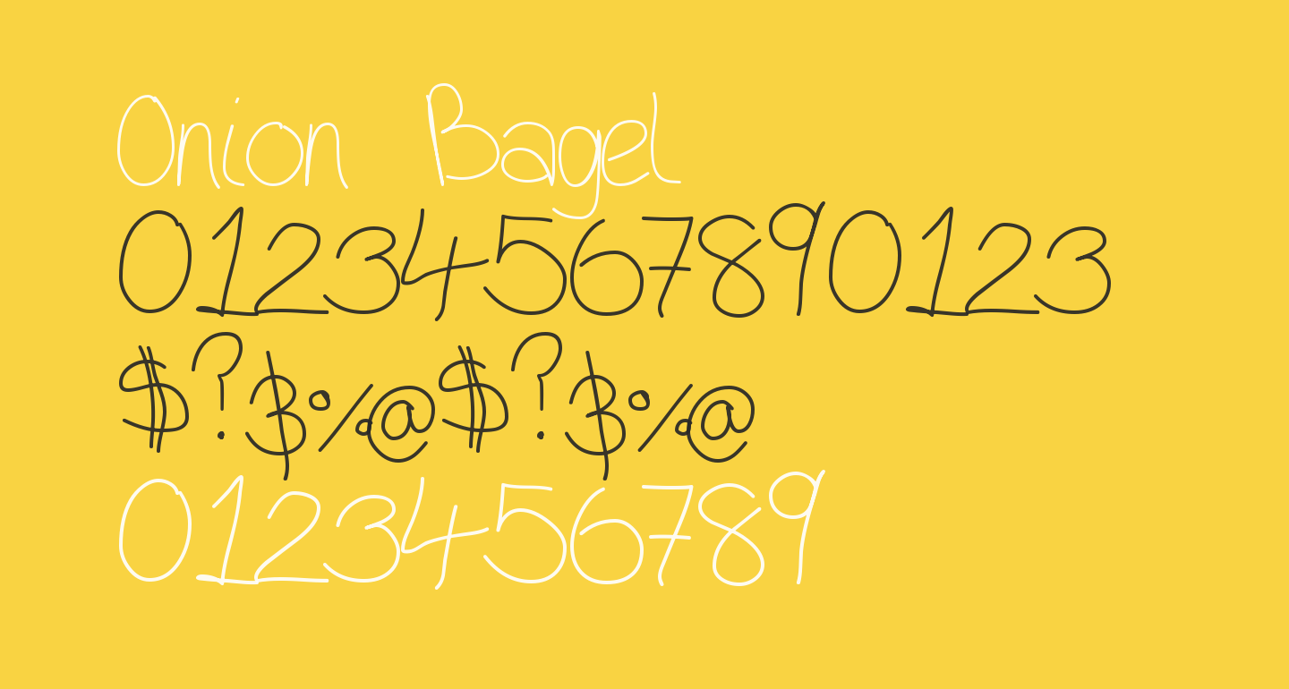 Onion Bagel free Font What Font Is