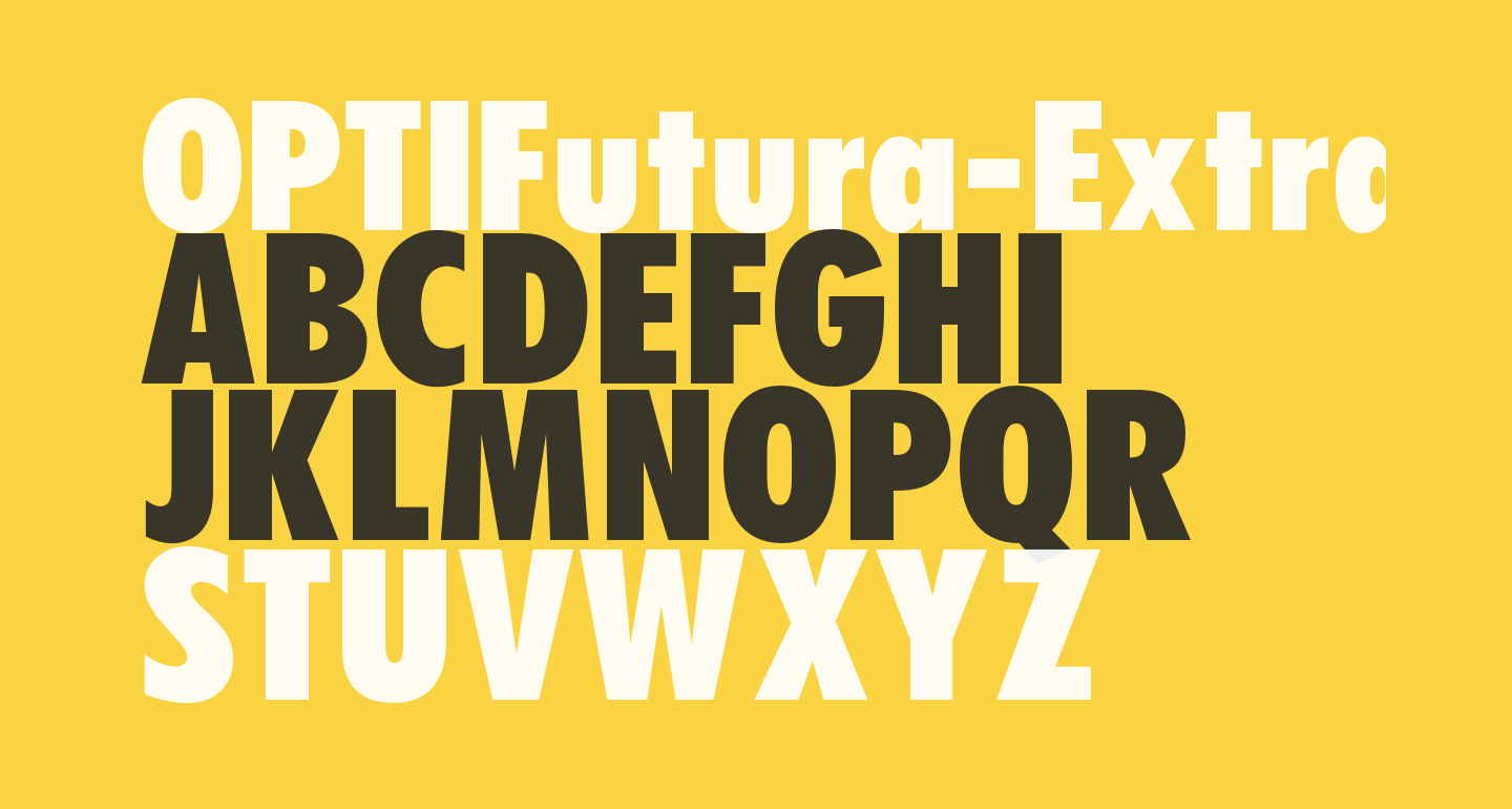 OPTIFutura-ExtraBlackCond free Font - What Font Is