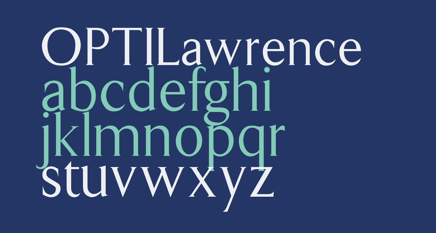 OPTILawrence free Font - What Font Is