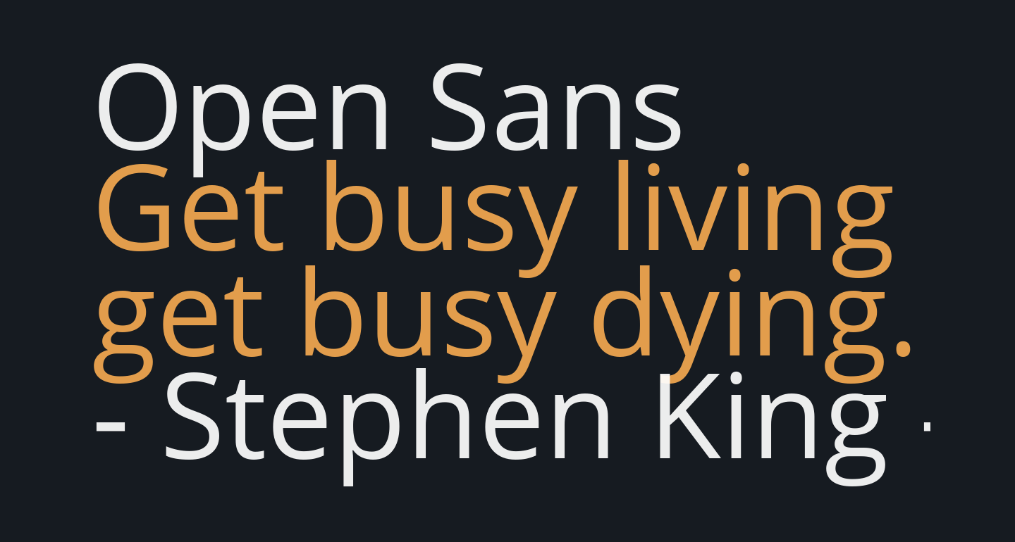 google font open sans