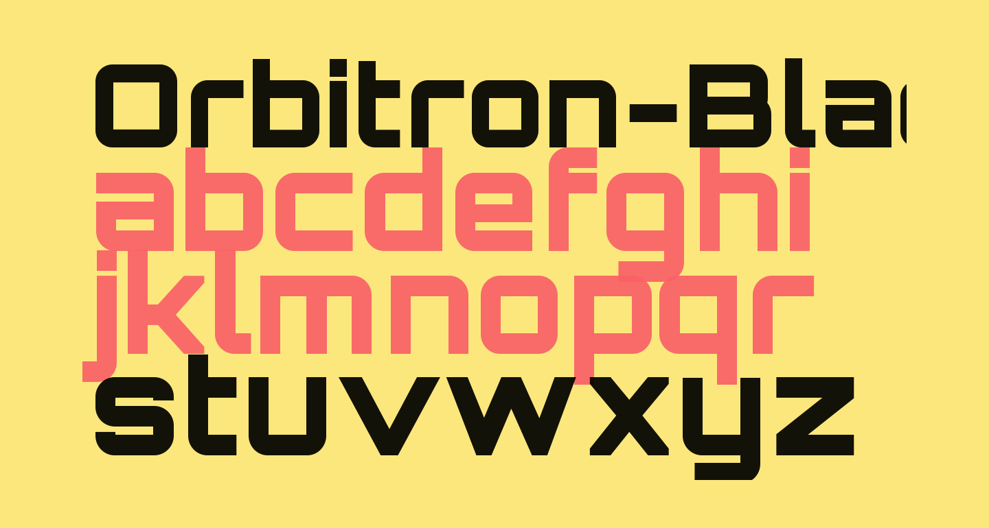 free orbitron black font
