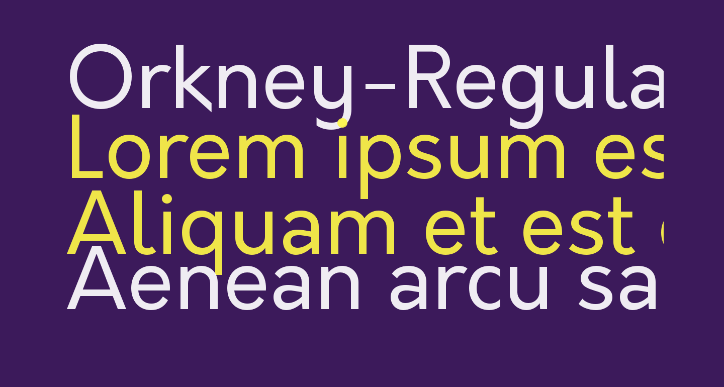 OrkneyRegular free Font What Font Is