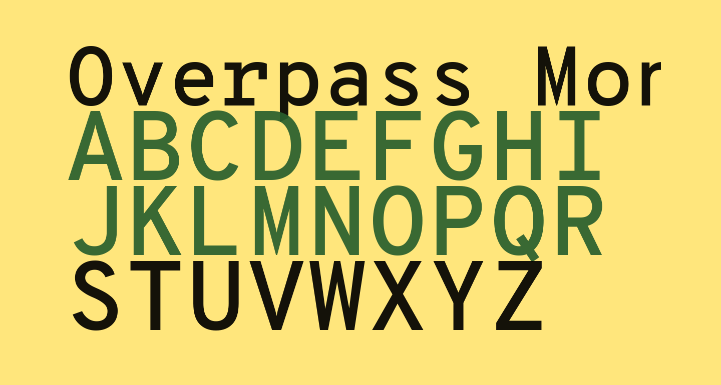 Overpass Mono Semibold Free Font - What Font Is