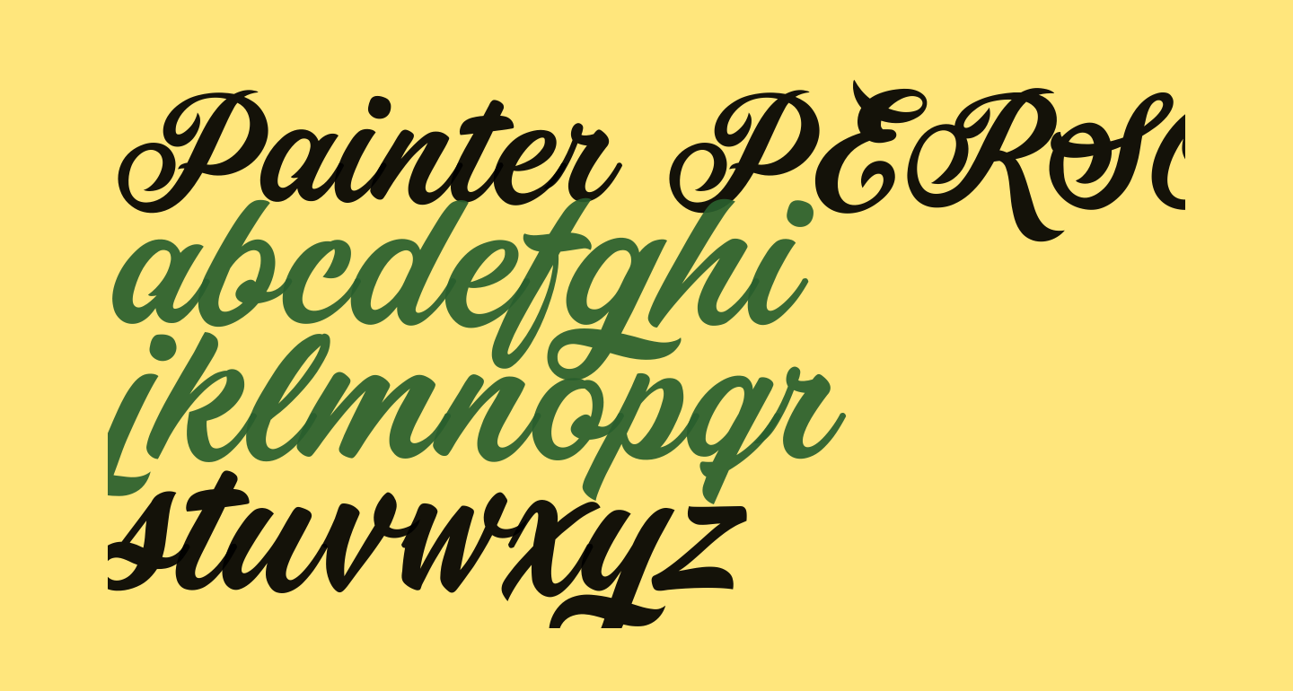 Painter PERSONAL USE ONLY free Font What Font Is