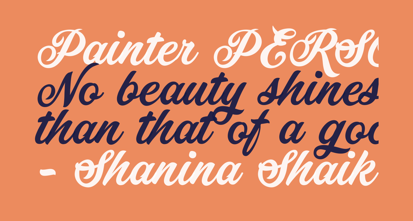 Painter PERSONAL USE ONLY free Font What Font Is
