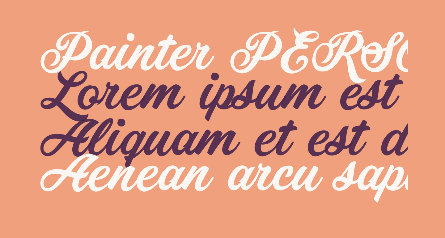 Painter PERSONAL USE ONLY free Font What Font Is