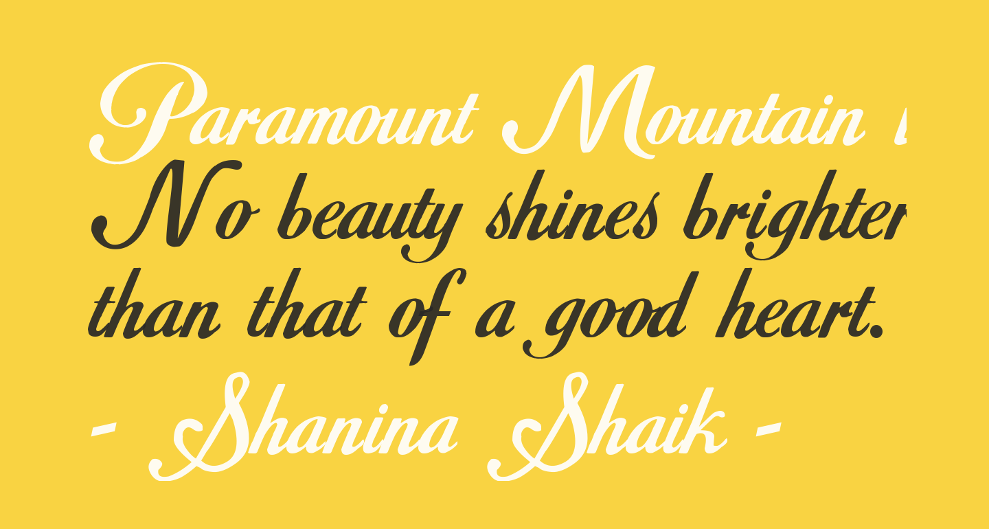 Paramount Mountain v2 free Font - What Font Is