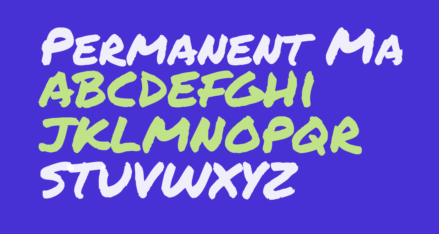 Permanent Marker free Font What Font Is