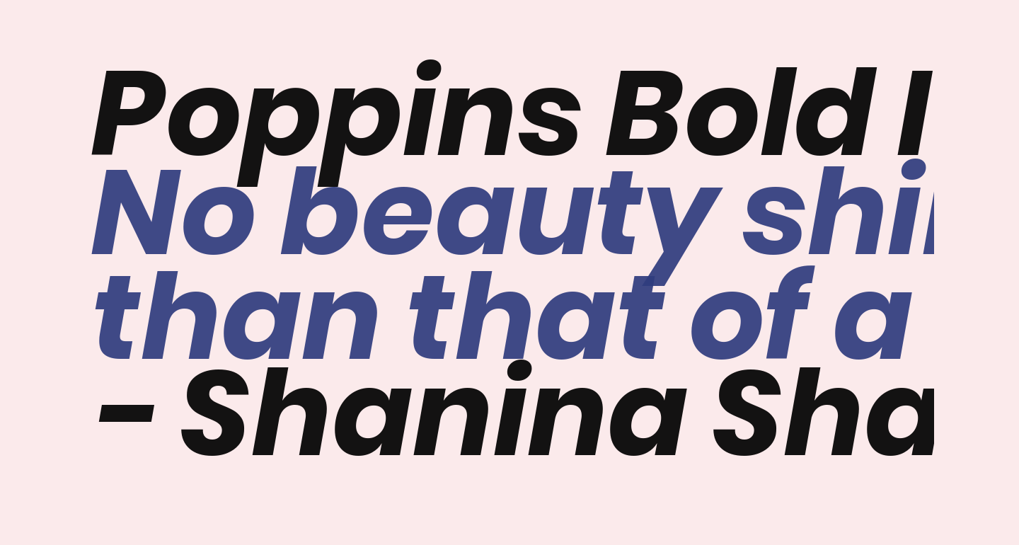 Poppins Bold Italic free Font What Font Is