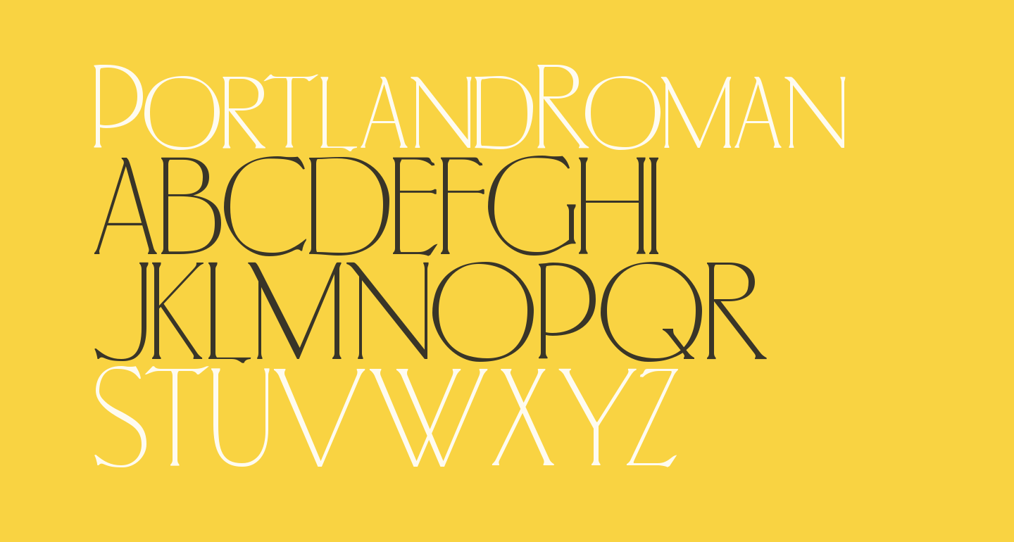 PortlandRoman free Font - What Font Is