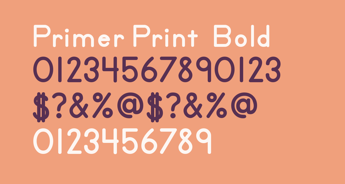 Primer Print Bold free Font What Font Is