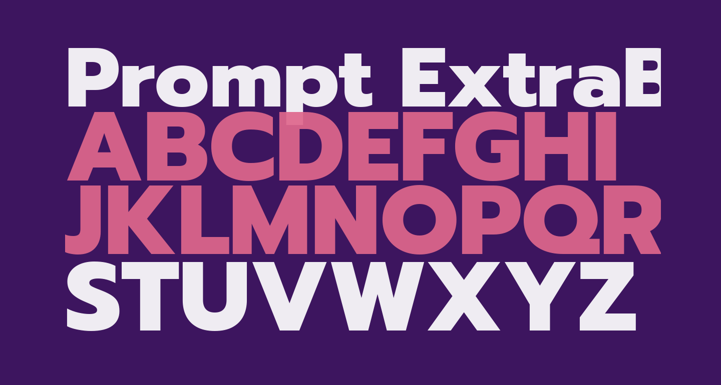Prompt ExtraBold free Font What Font Is