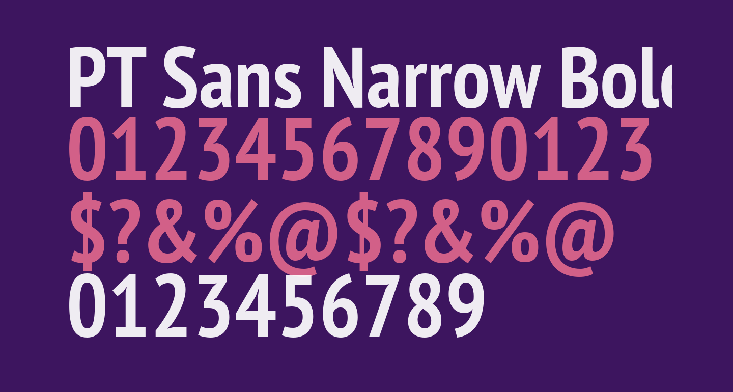 PT Sans Narrow Bold free Font - What Font Is