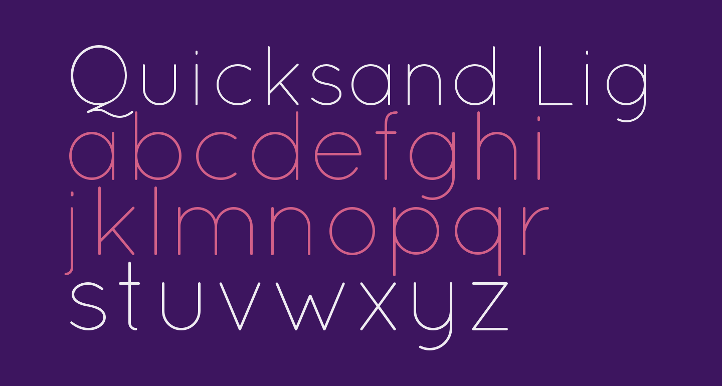 quicksand font