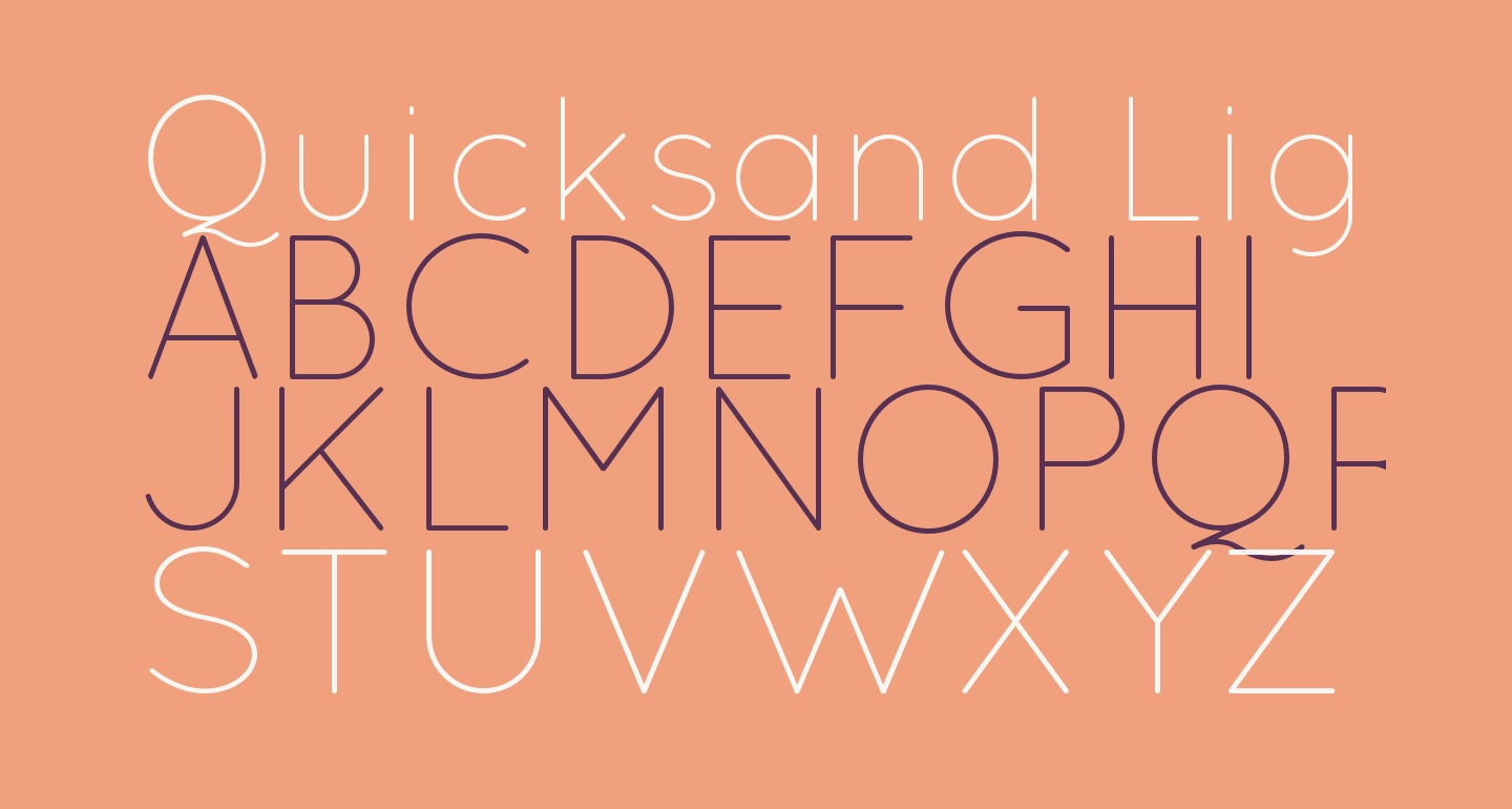 Quicksand Light Regular free Font - What Font Is