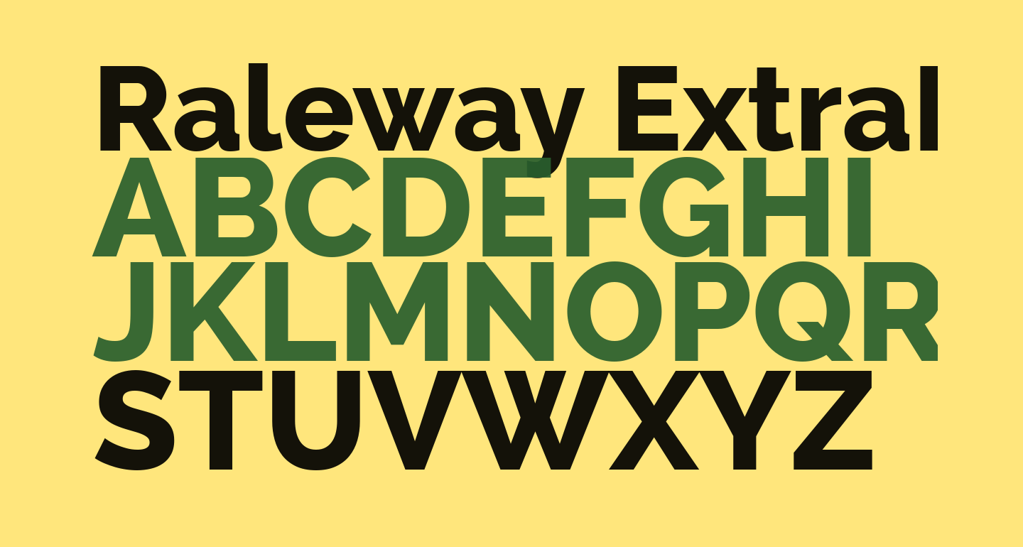 Raleway ExtraBold free Font - What Font Is