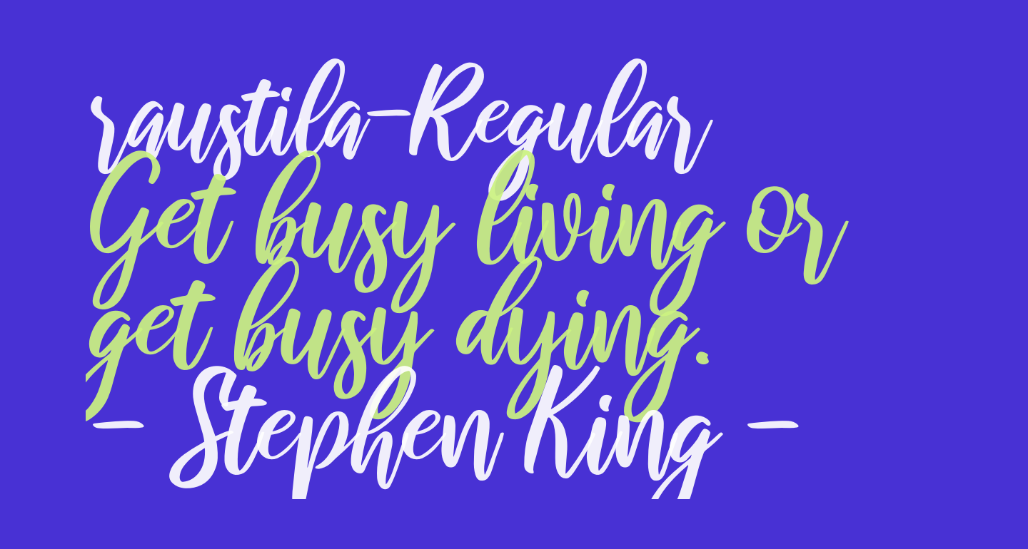 raustilaRegular free Font What Font Is