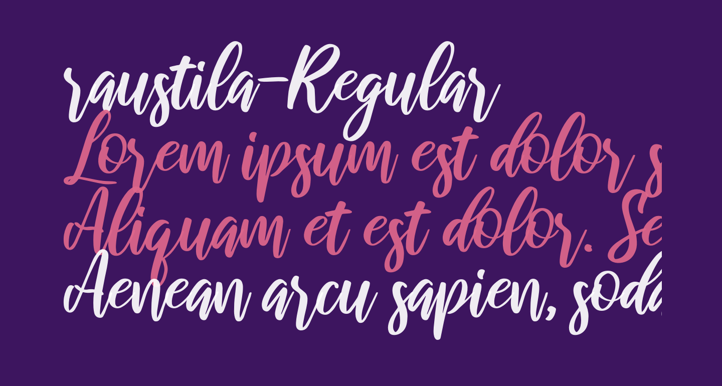 raustilaRegular free Font What Font Is