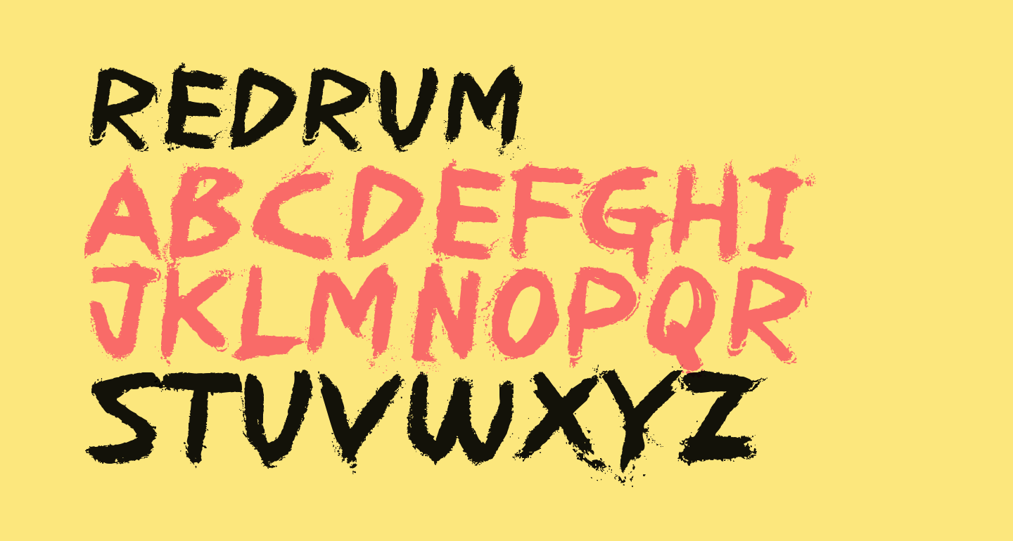 REDRUM free Font - What Font Is