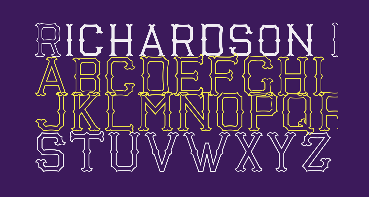 Richardson Fancy Block Free Font What Font Is