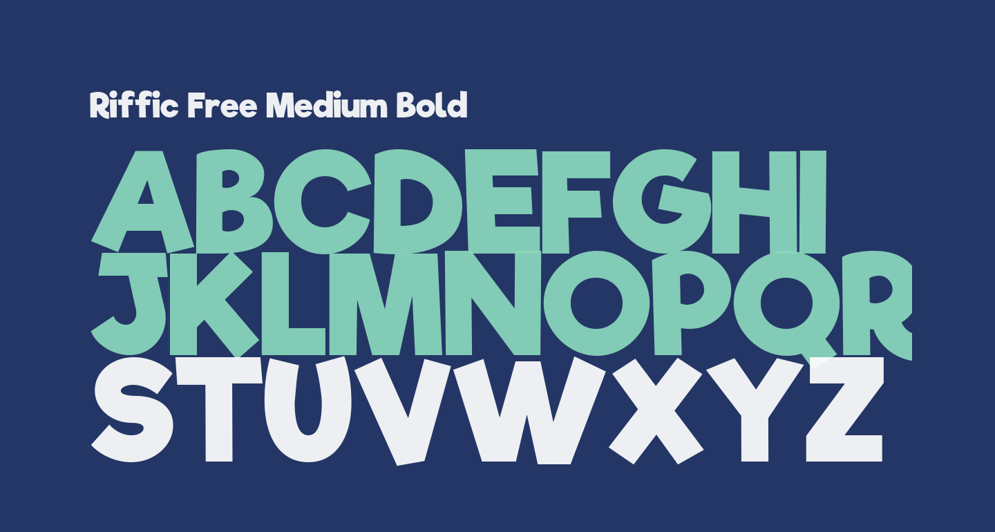 Riffic Free Medium Bold free Font What Font Is