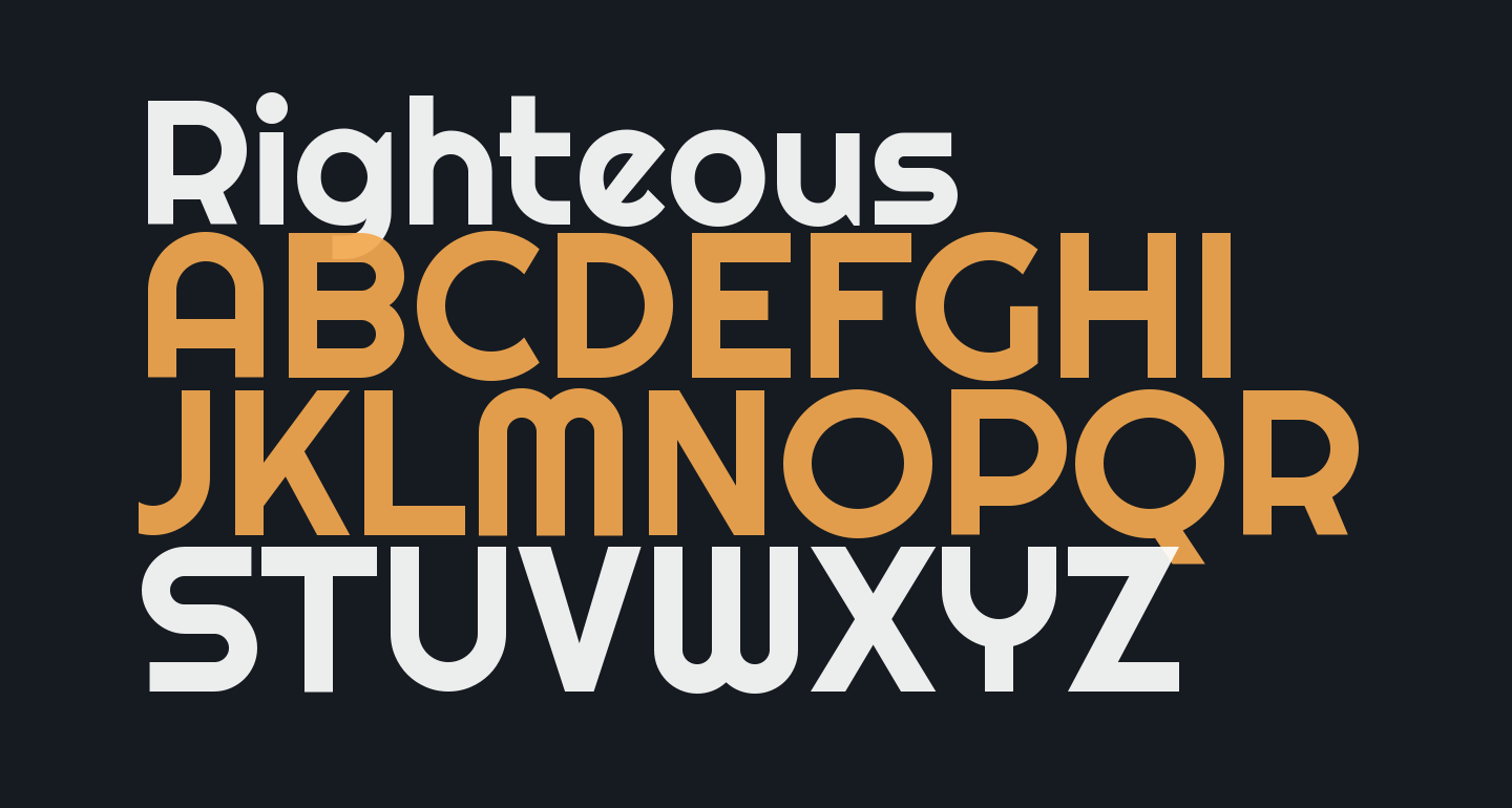 Righteous Free Font What Font Is