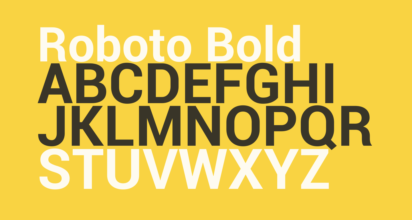 Roboto Bold Free Font What Font Is   FF Roboto Bold Example 3 