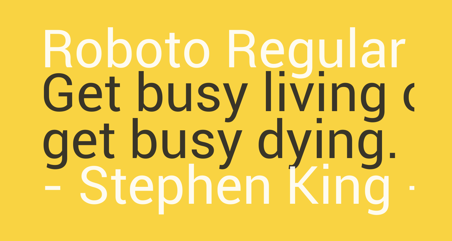 Roboto Regular Free Font What Font Is   FF Roboto Regular Example 5 