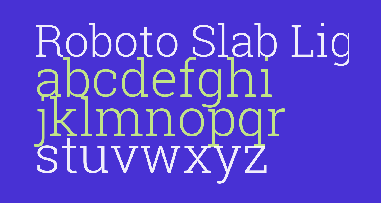 Roboto Slab Light Free Font - What Font Is