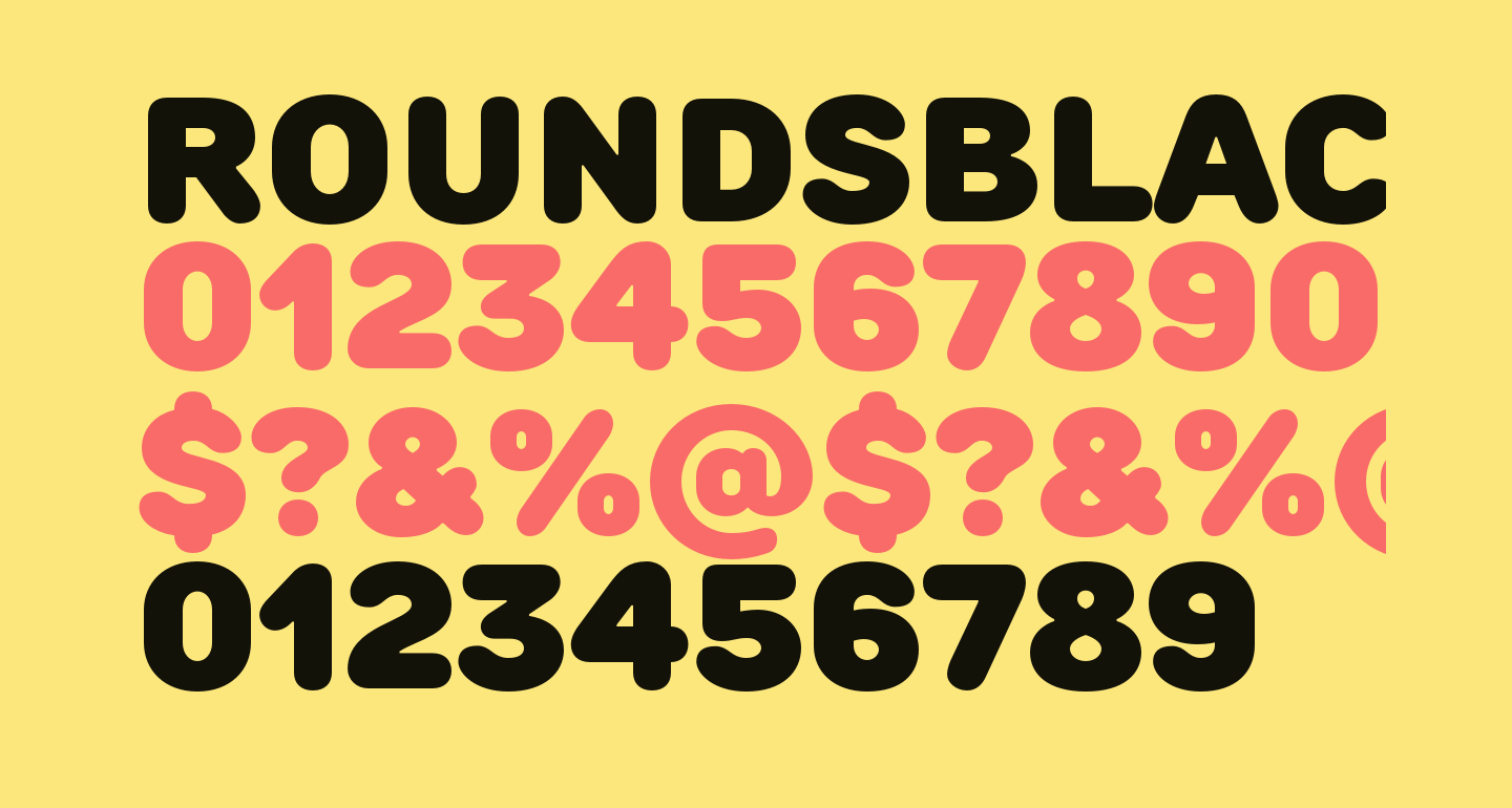 Roundsblack Free Font What Font Is