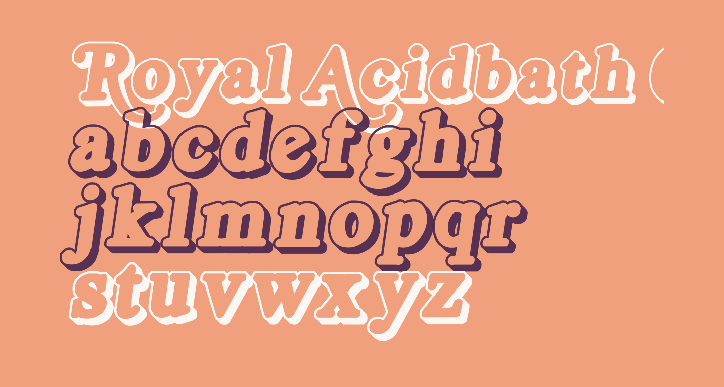 Royal Acidbath Outline free Font What Font Is