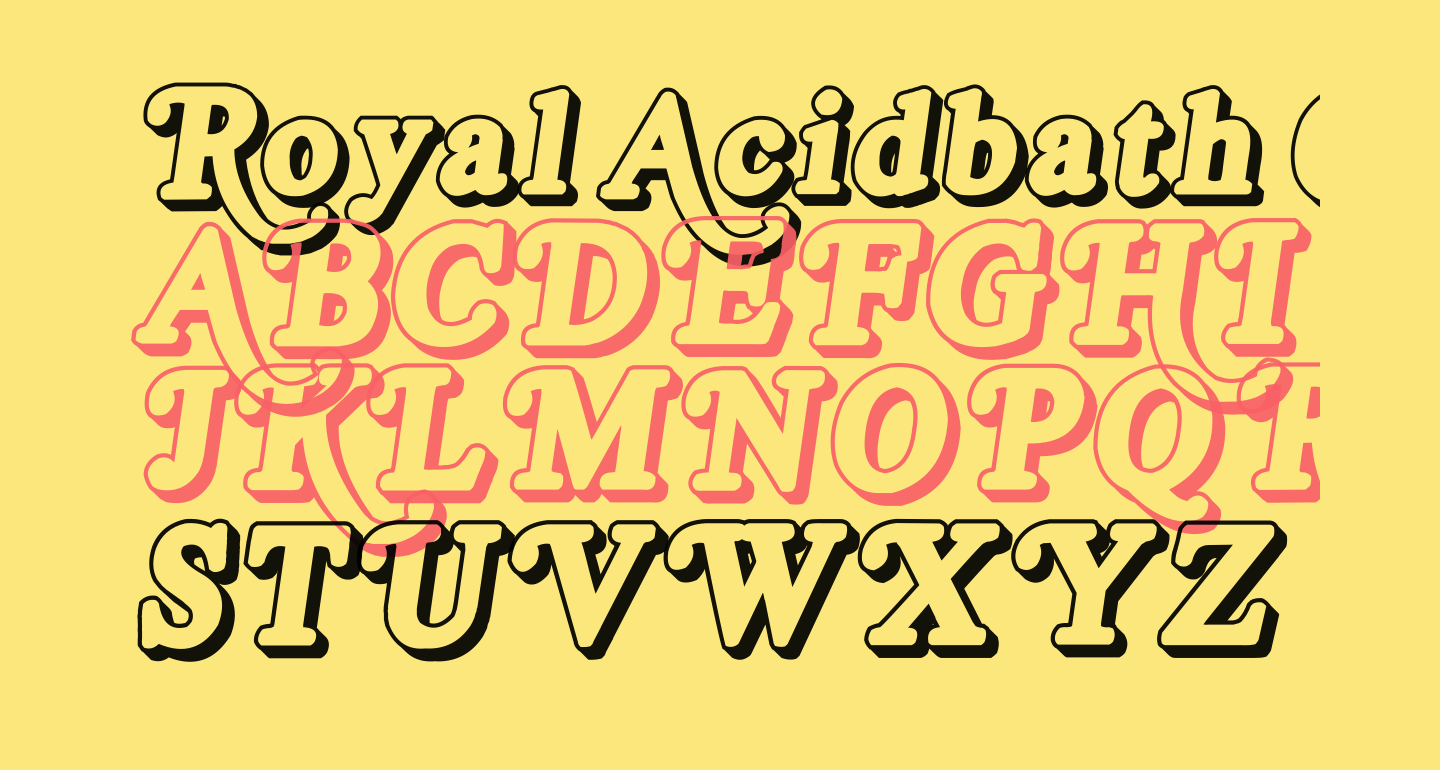 Royal Acidbath Outline free Font What Font Is