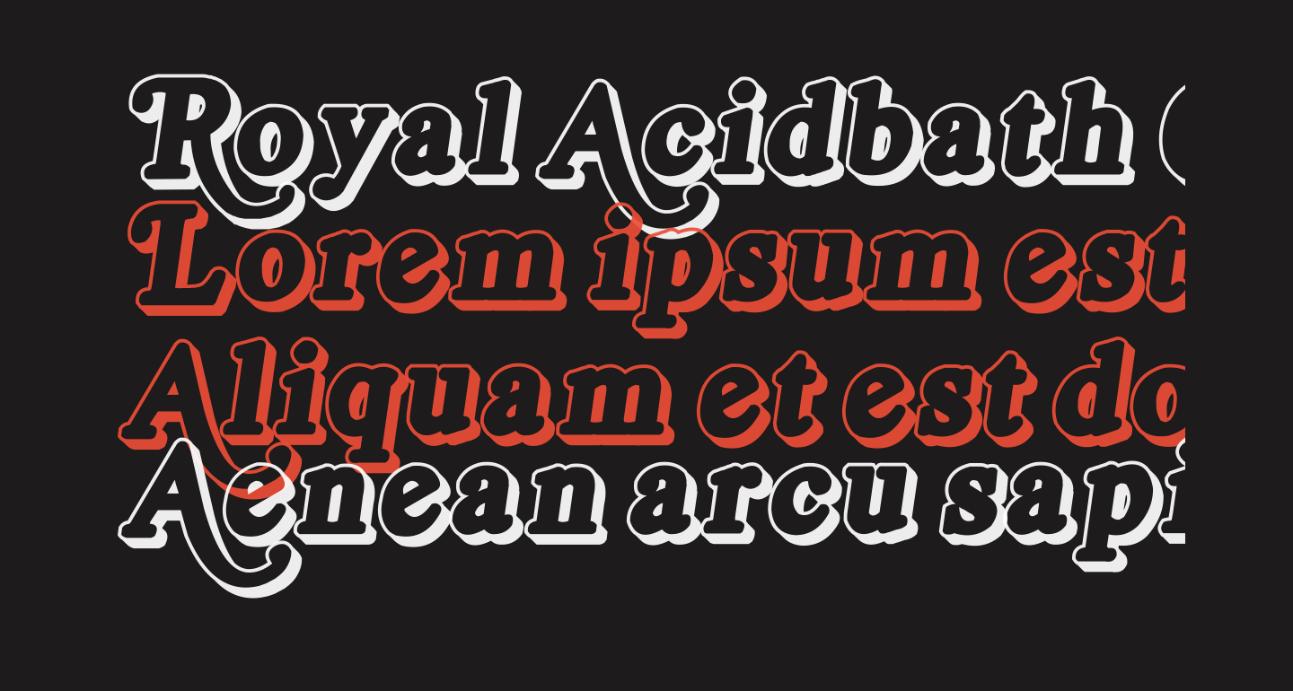 Royal Acidbath Outline free Font What Font Is