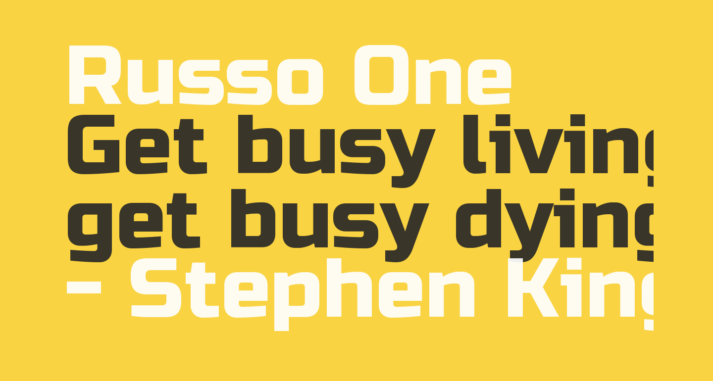 Russo One free Font - What Font Is