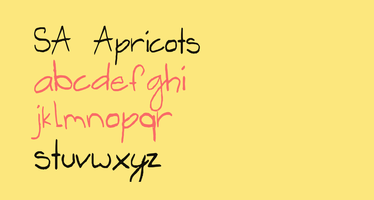 SA Apricots free Font What Font Is