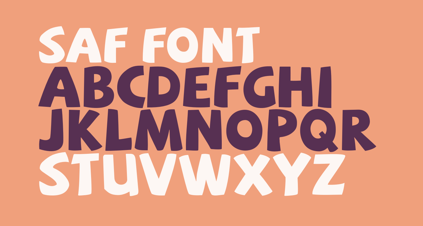 Saf free font what font is