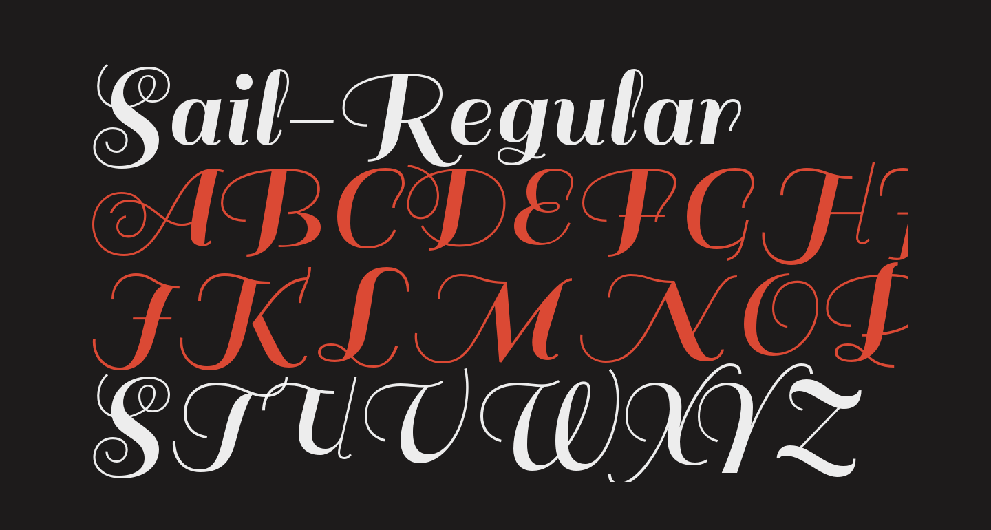 Sail-Regular free Font - What Font Is