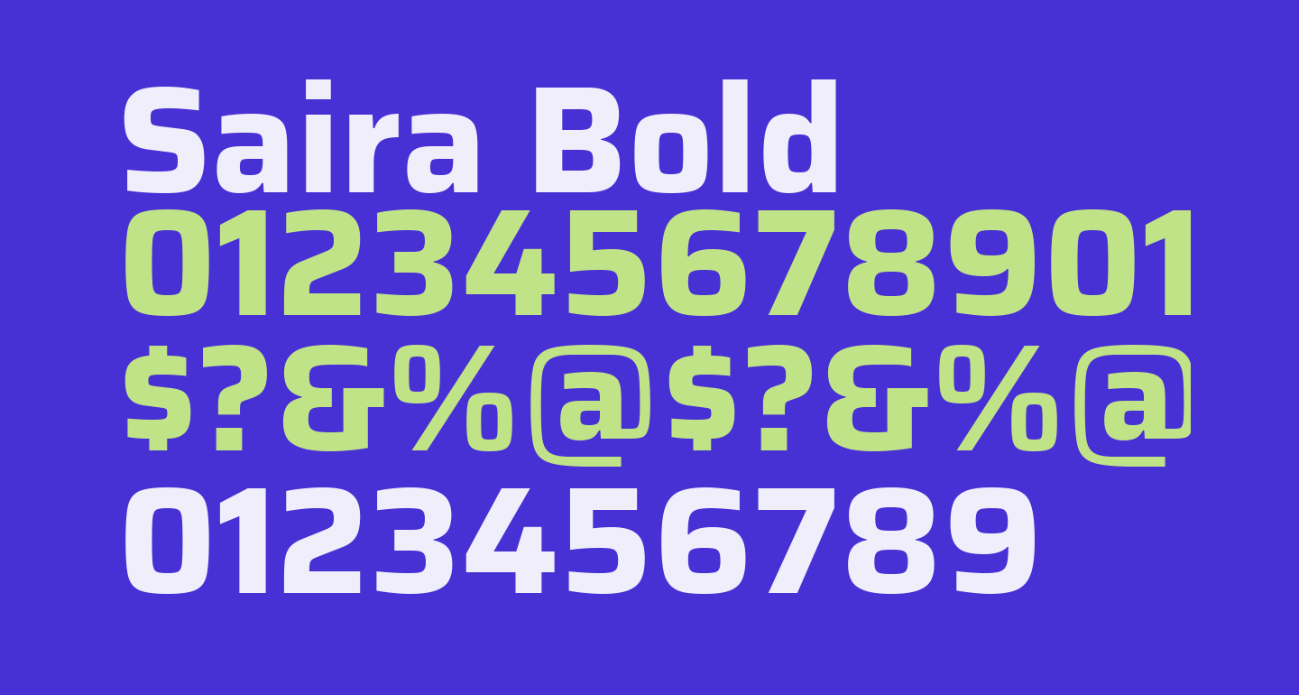 Saira Bold free Font - What Font Is