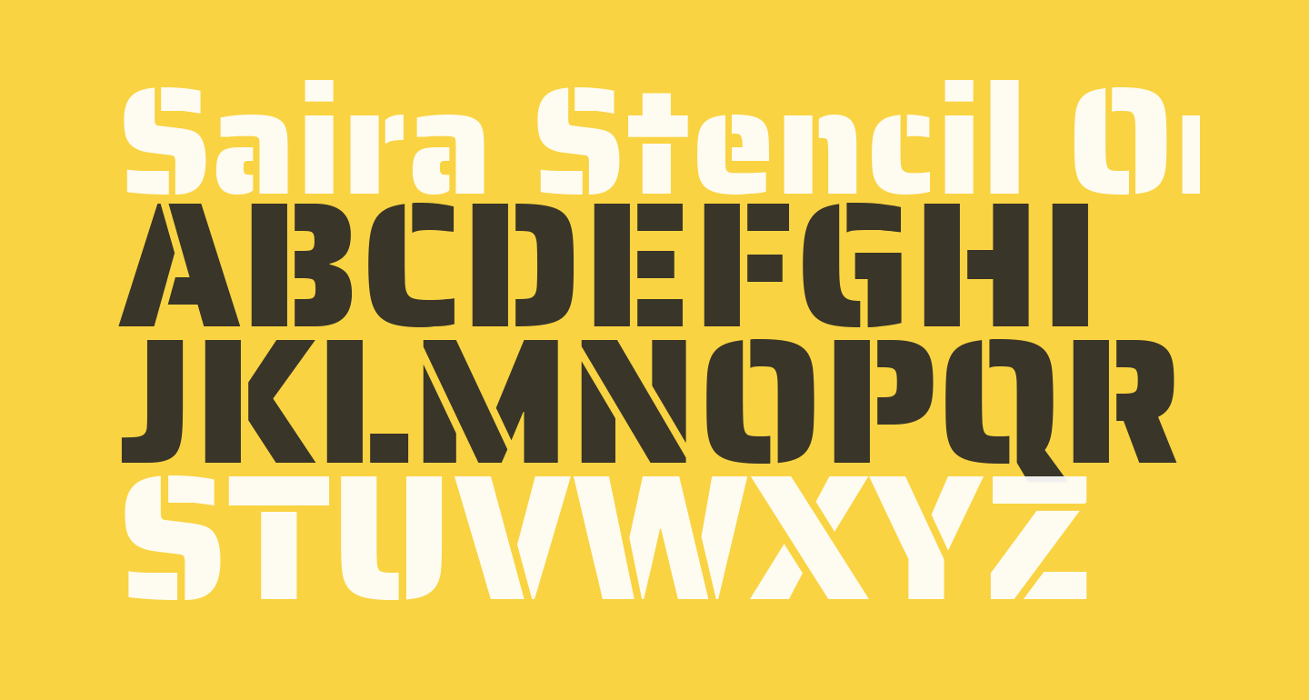Saira Stencil One Regular free Font - What Font Is