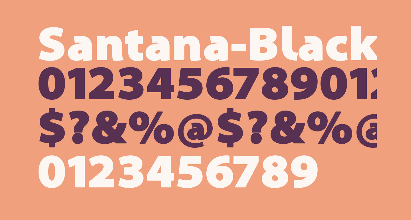 Santana-Black free Font - What Font Is