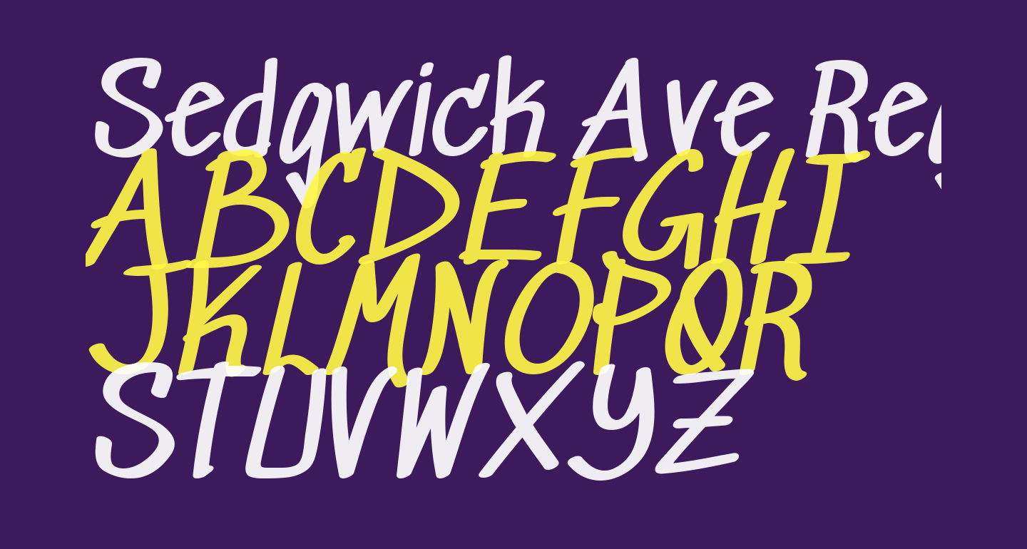 Sedgwick Ave Regular free Font What Font Is