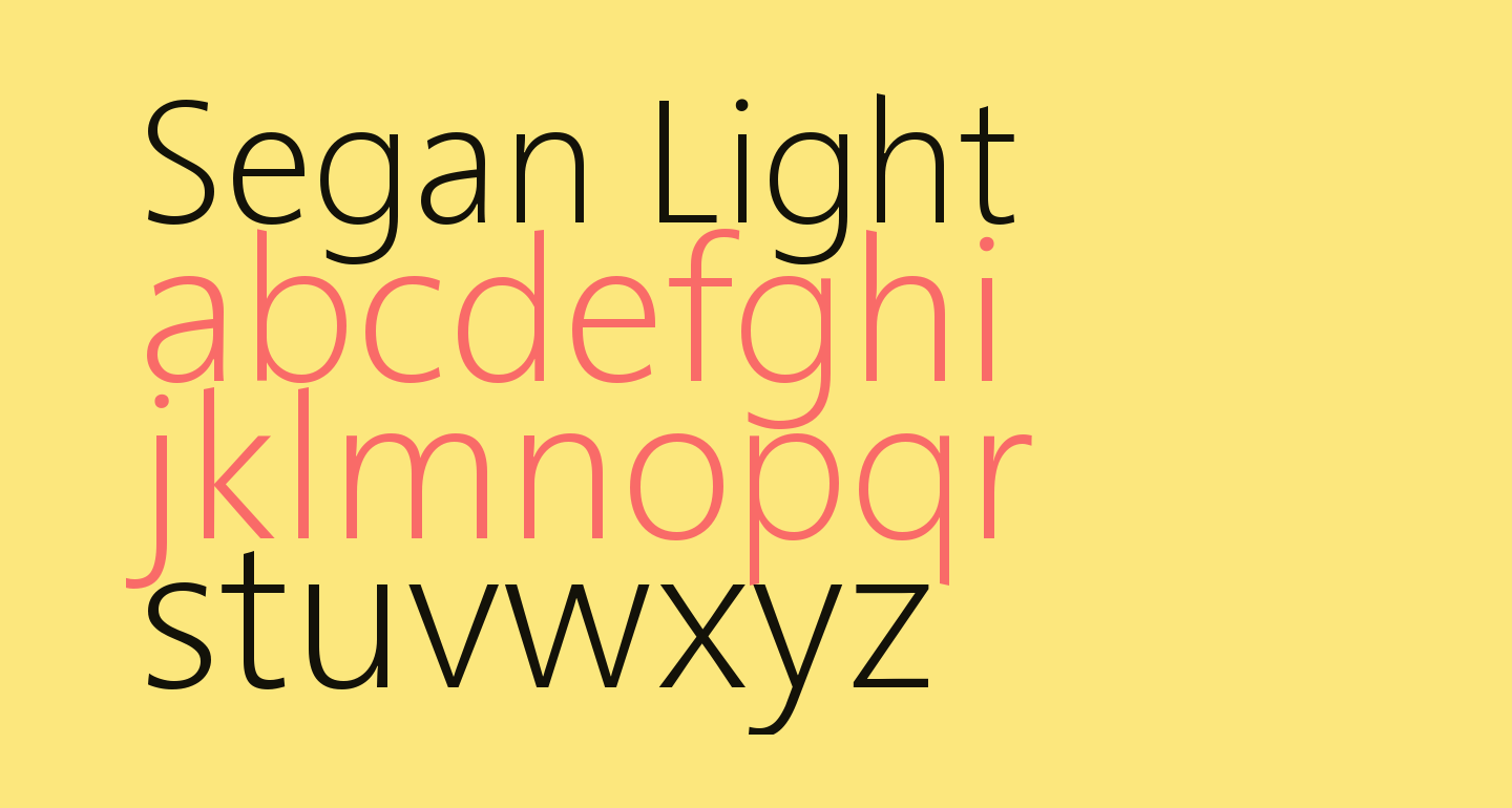 Segan Light free Font What Font Is