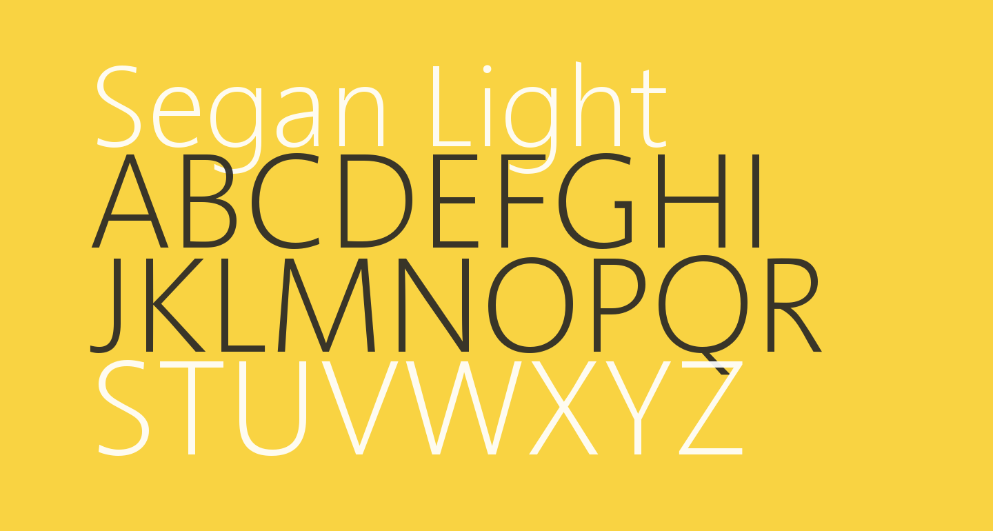 Segan Light free Font What Font Is