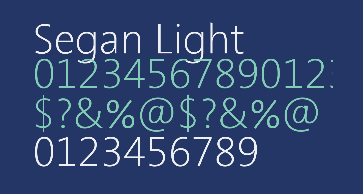 Segan Light free Font What Font Is