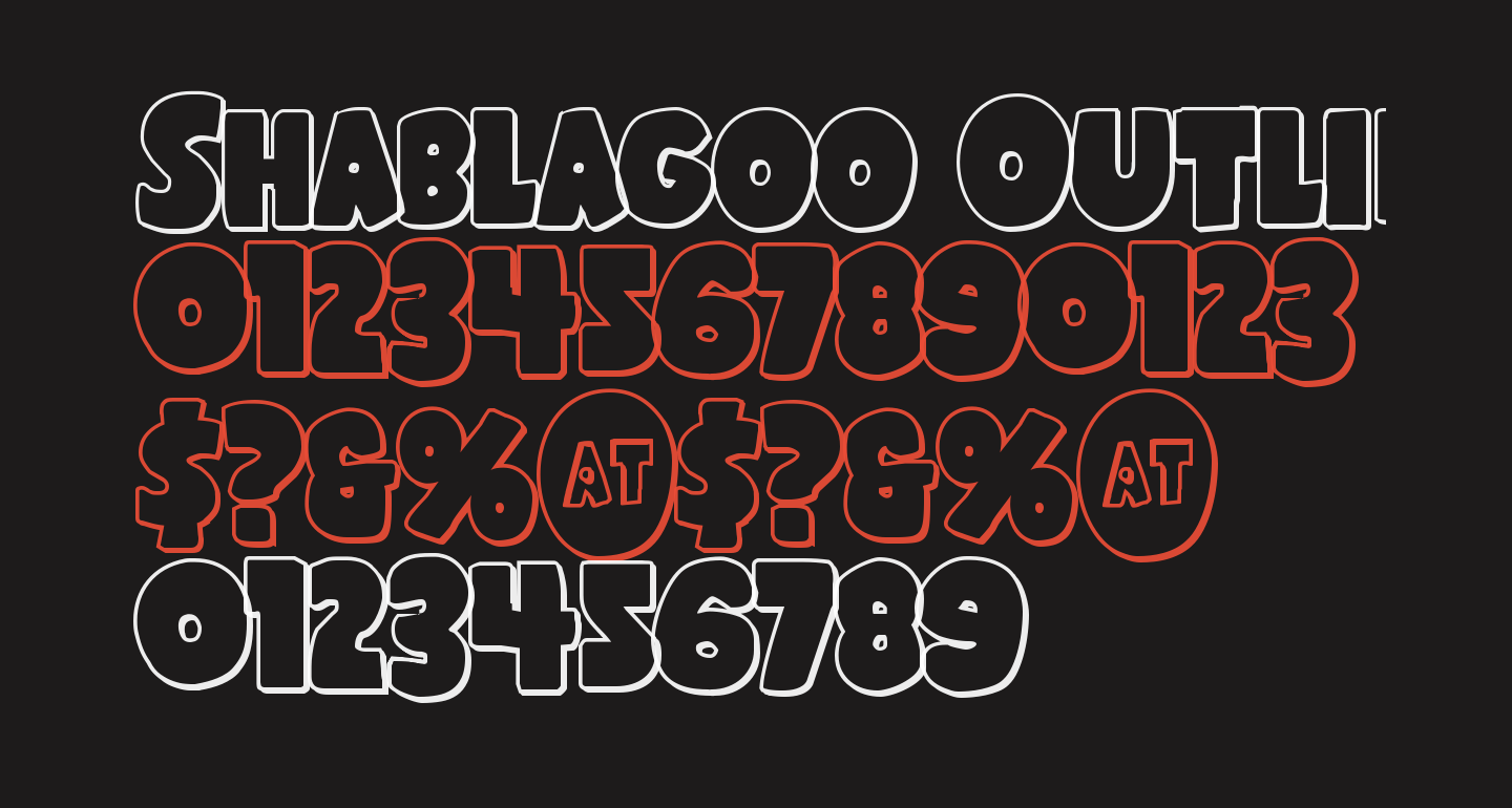 Shablagoo Outline free Font - What Font Is